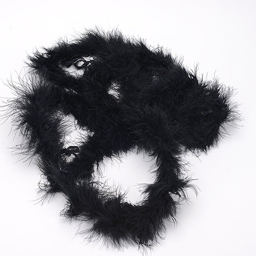 Black - Mini Feather Decorations - ( 2 Yards Boa ) BBCrafts.com