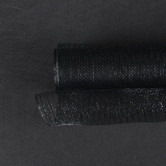 Black with Black - Deco Mesh Wrap Metallic Stripes - ( 21 Inch x 10 Yards ) BBCrafts.com