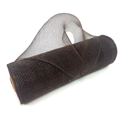 Brown - Floral Mesh Wrap Solid Color - ( 10 Inch x 10 Yards ) BBCrafts.com