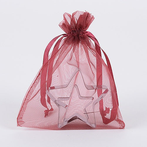 Burgundy - Organza Bags - ( 12 x 14 Inch - 10 Bags ) BBCrafts.com