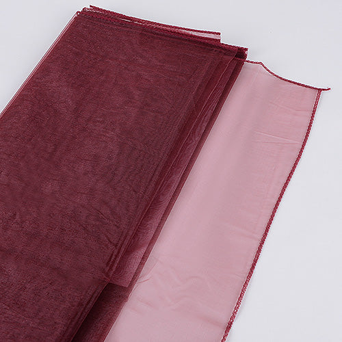 Burgundy - Organza Overlay - ( W: 28 Inch | L: 216 Inches ) BBCrafts.com