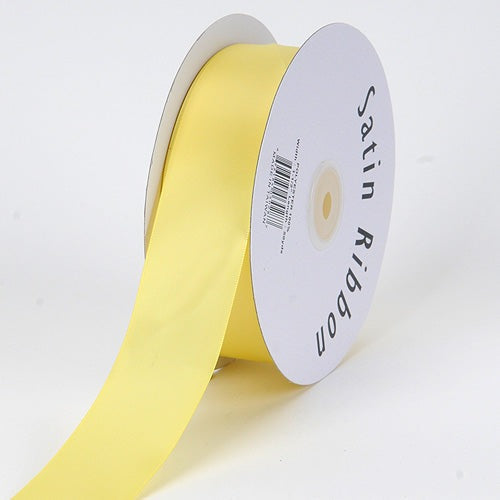 Satin Ribbon #100 - Yellow x 50 Yards - Potomac Floral Wholesale