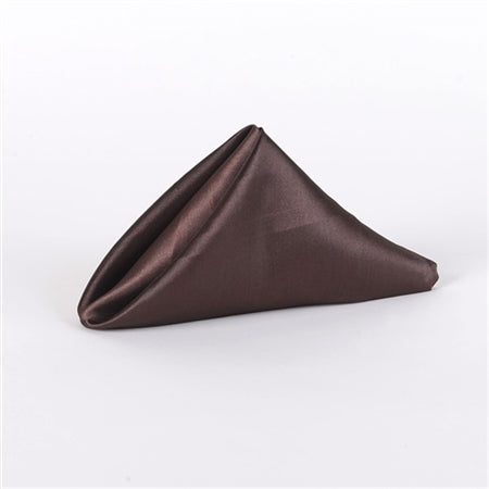 Chocolate - 20 x 20 Satin Napkins - Pack of 5 BBCrafts.com