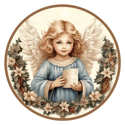 Christmas Metal Sign: BABY ANGEL - Made In USA BBCrafts.com