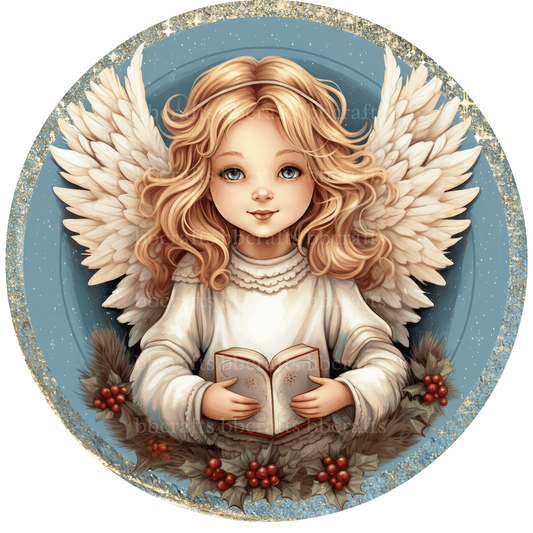 Christmas Metal Sign: BABY ANGEL - Made In USA BBCrafts.com