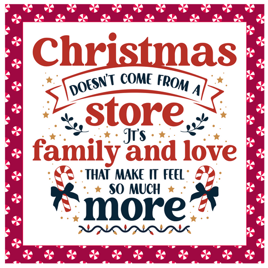 Christmas Metal Sign: CHRISTMAS QUOTE - Wreath Accent - Made In USA BBCrafts.com