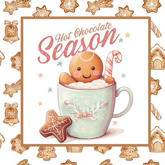 Christmas Metal Sign: HOT CHOCOLATE SEASON - Made In USA BBCrafts.com