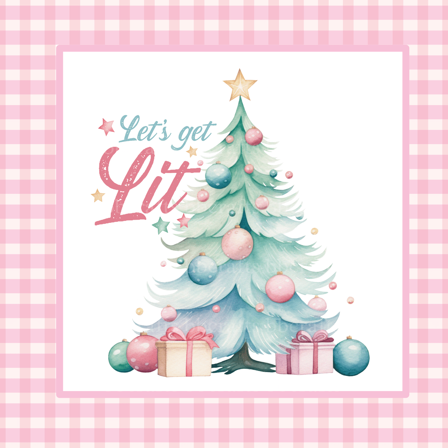 Christmas Metal Sign: LETS GET LIT - Made In USA BBCrafts.com