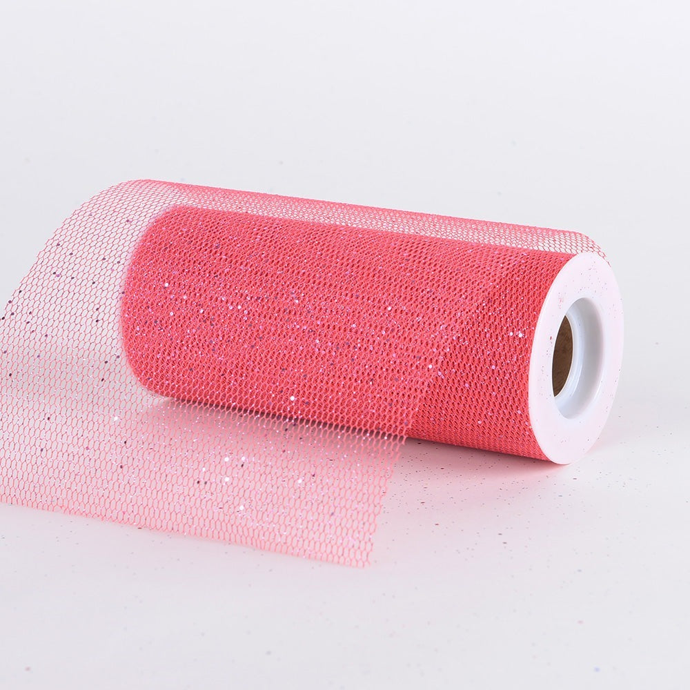 Coral - Premium Glitter Net - ( W: 6 Inch | L: 10 Yards ) BBCrafts.com