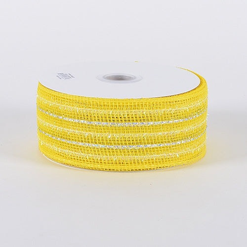 Daffodil - Laser Metallic Mesh Ribbon - ( 2 - 1/2 Inch x 25 Yards ) BBCrafts.com