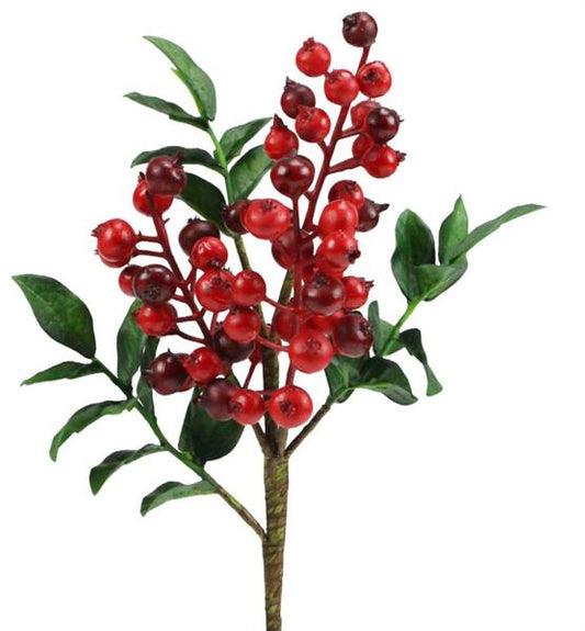 Red - Berry/Leaf Pick - 14 Inch L