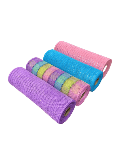 Easter Mesh Set - Pack of 4 Rolls ( 10 Inch x 10 Yards ) Each BBCrafts.com