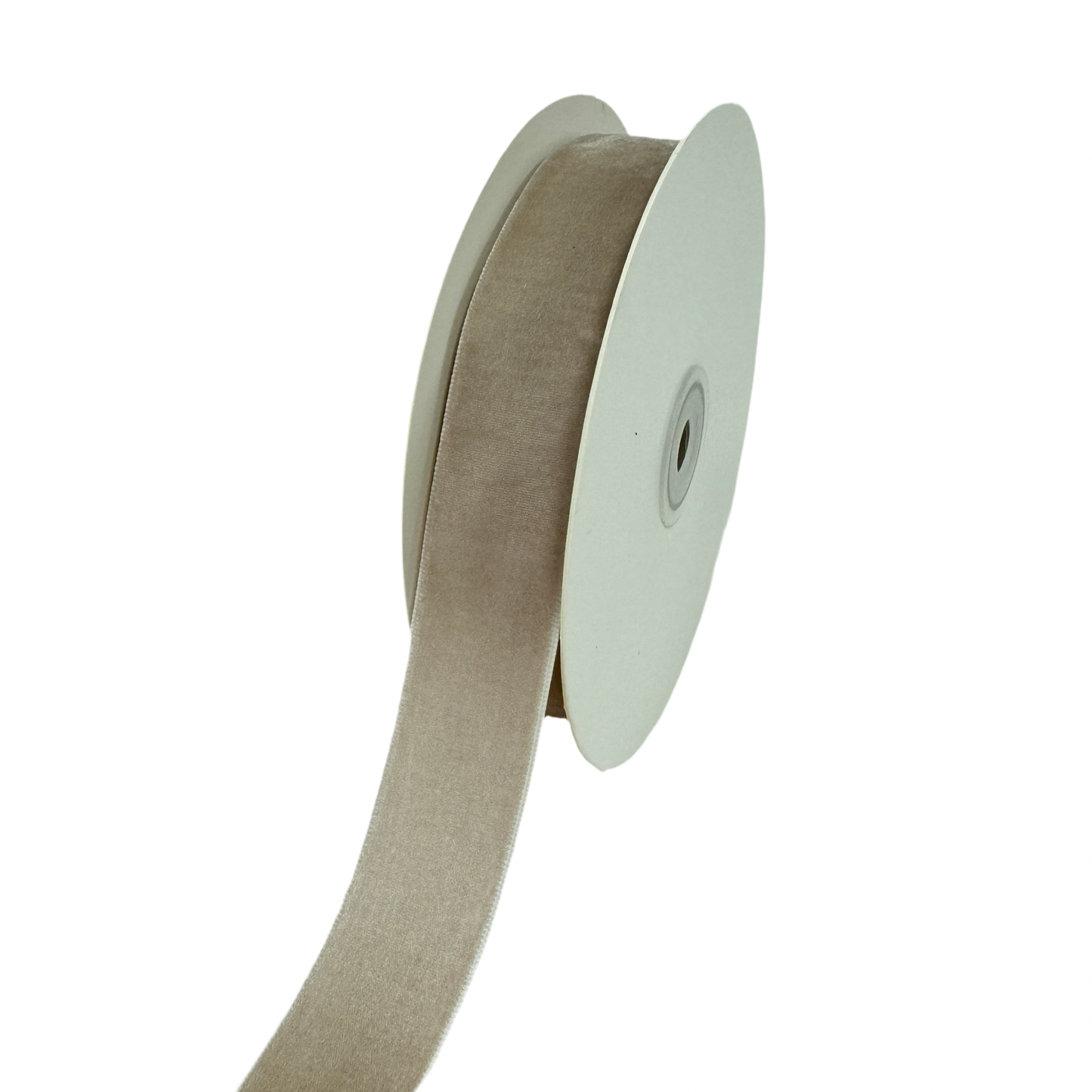 Taupe Single Face Velvet Ribbon