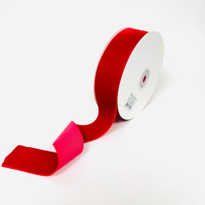 Red Single Face Velvet Ribbon