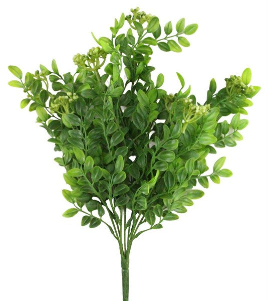 Green/Cream - Seeded Leaf Bush - 18 Inch L