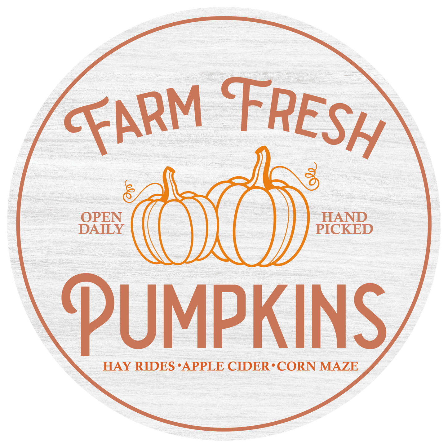 Fall Metal Sign: FRESH FARM PUMPKIN - Wreath Accent - Made In USA BBCrafts.com