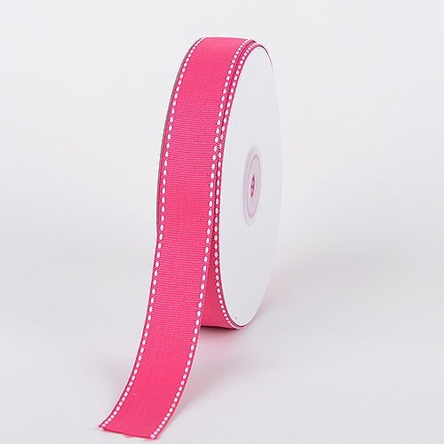 Fuchsia - Grosgrain Ribbon Stitch Design - ( 7/8 Inch | 25 Yards ) BBCrafts.com