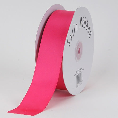 Fuchsia - Satin Ribbon Single Face - ( 1 - 1/2 Inch | 50 Yards ) BBCrafts.com