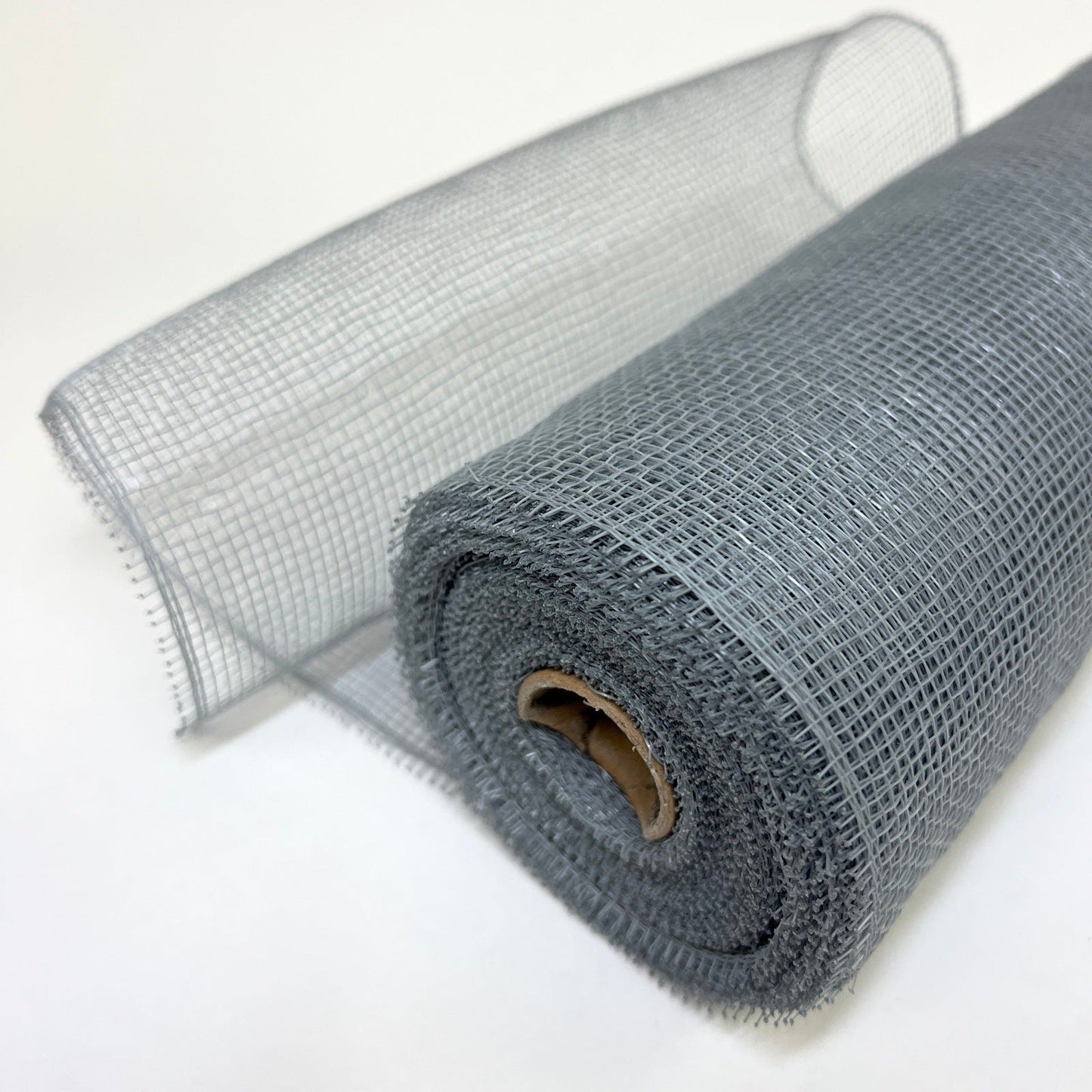 Grey - Floral Mesh Wrap Solid Color - ( 10 Inch x 10 Yards ) BBCrafts.com