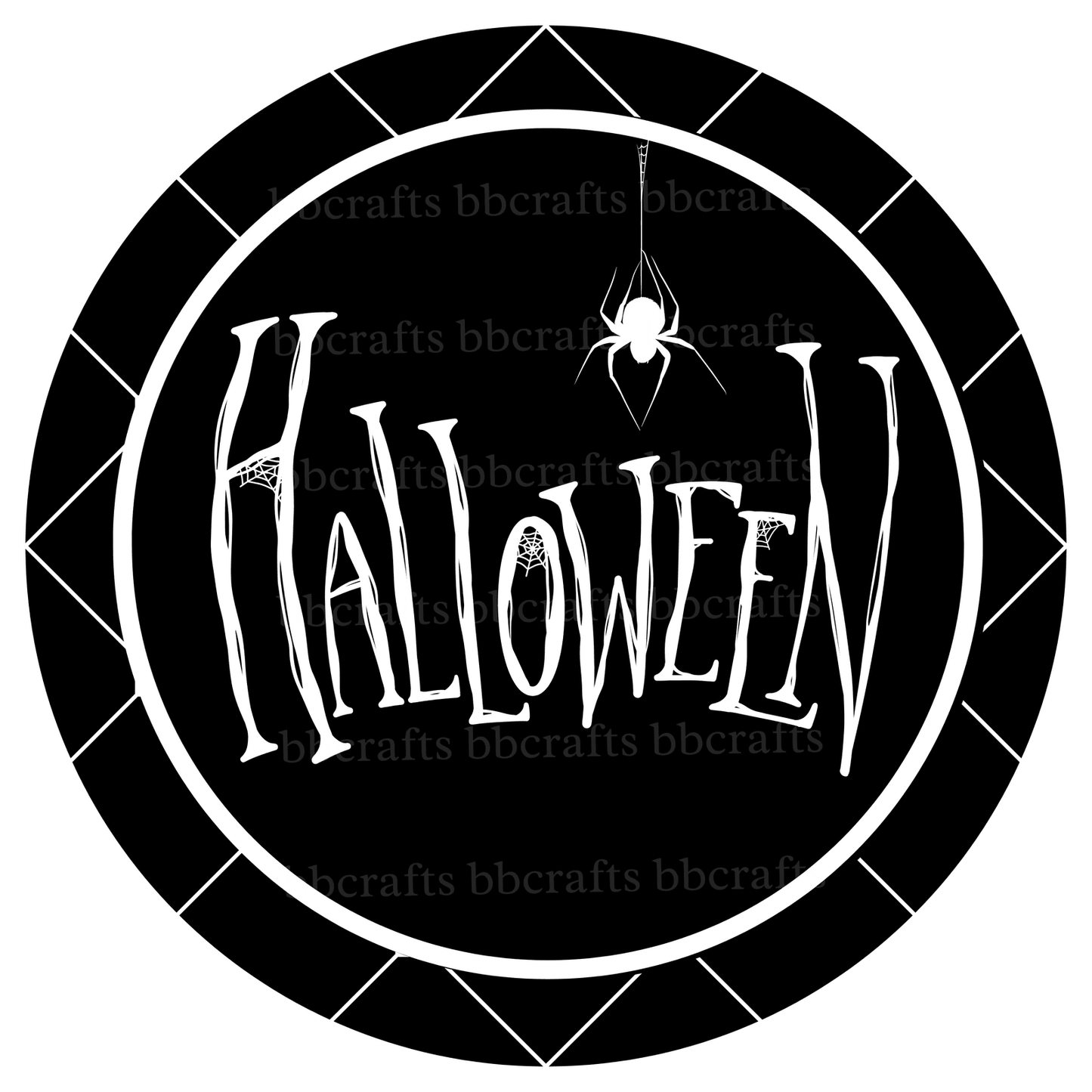 Halloween Metal Sign: HALLOWEEN - Wreath Accents - Made In USA BBCrafts.com