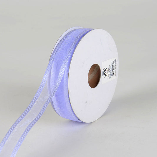 Iris - Organza Check Edge Ribbon - ( 7/8 Inch | 25 Yards ) BBCrafts.com