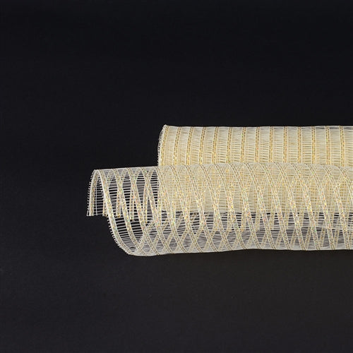 Ivory - Deco Mesh Laser Eyelash - (10 Inch x 10 Yards) BBCrafts.com