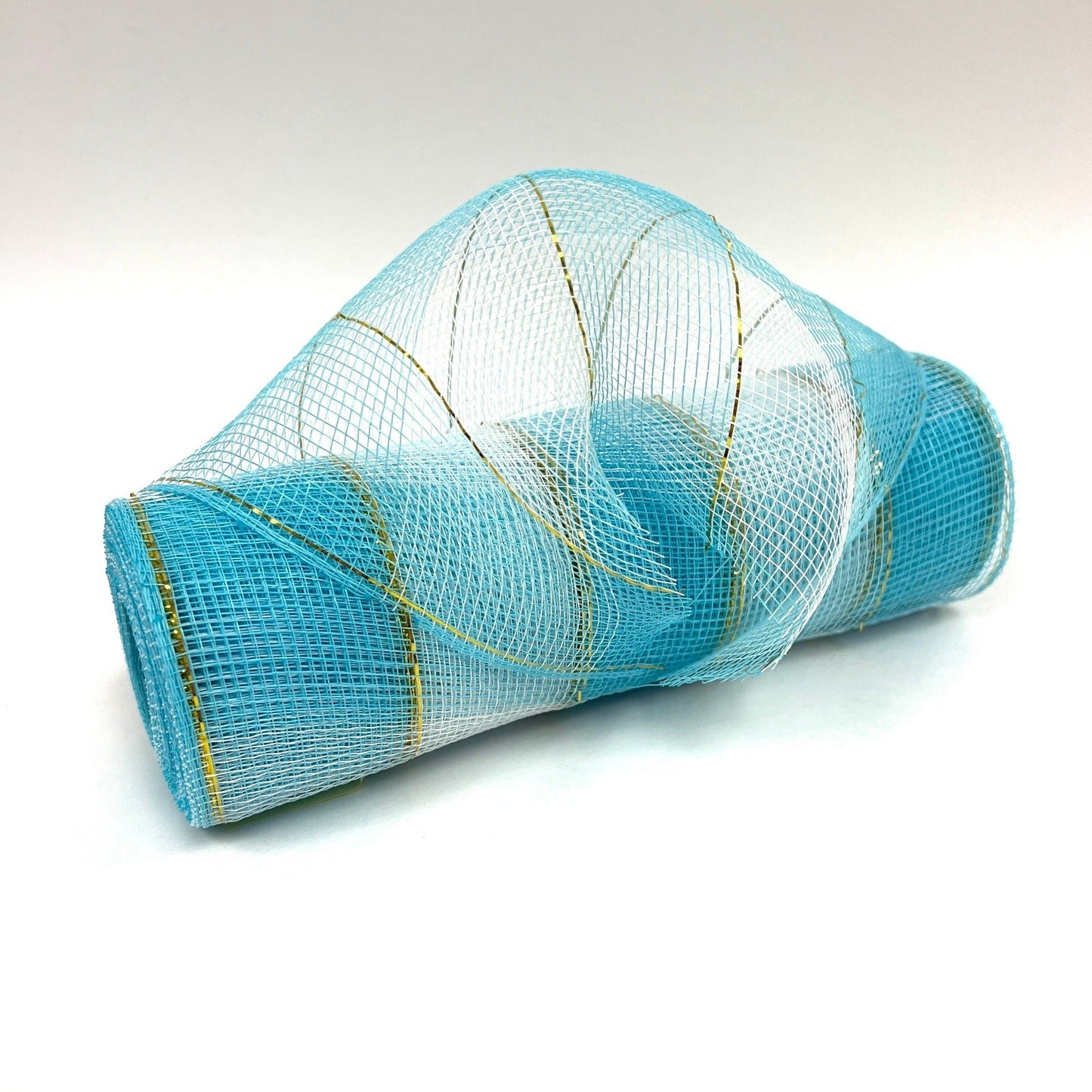 Light Blue - Christmas Mesh Wraps - ( 10 Inch x 10 Yards ) BBCrafts.com