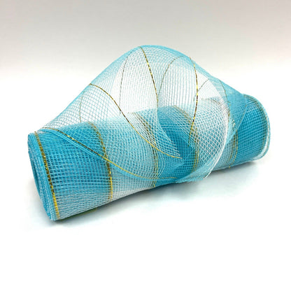 Light Blue - Christmas Mesh Wraps - ( 10 Inch x 10 Yards ) BBCrafts.com