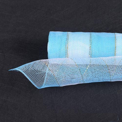 Light Blue - Christmas Mesh Wraps - ( 10 Inch x 10 Yards ) BBCrafts.com