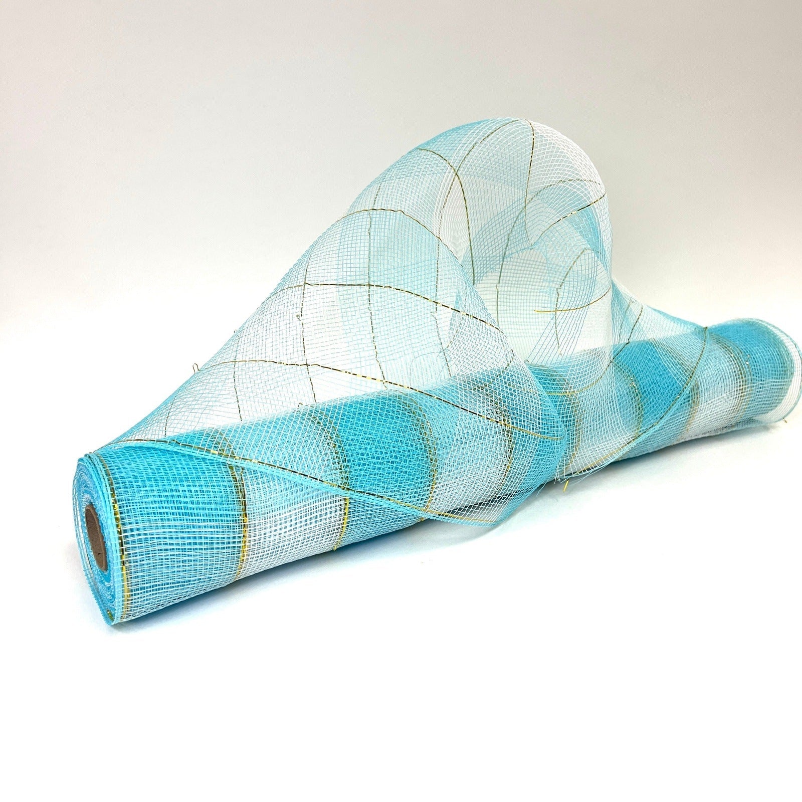 Light Blue - Christmas Mesh Wraps - ( 21 Inch x 10 Yards ) BBCrafts.com