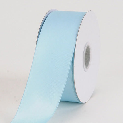 Light Blue - Satin Ribbon Wire Edge - ( W: 1 - 1/2 Inch | L: 25 Yards ) BBCrafts.com