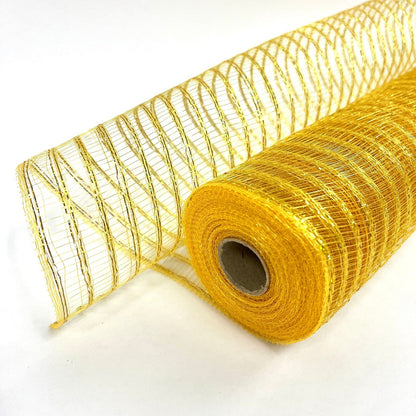 Light Gold - Deco Mesh Laser Eyelash - (21 Inch x 10 Yards) BBCrafts.com