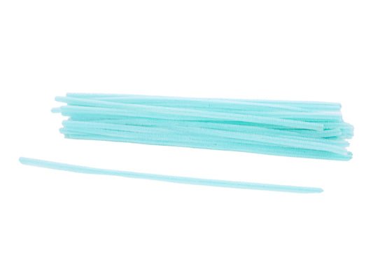 12 Inch L x 6mm - Light Turquoise Chenille Stems - 25Ea/Bag