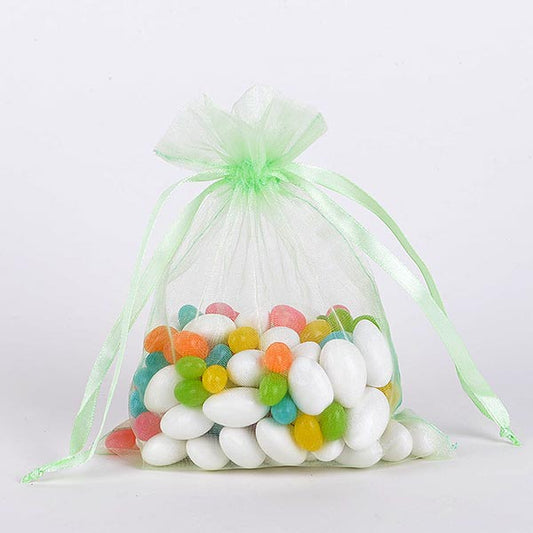 Mint - Organza Bags - ( 5 x 6.5-7 Inch - 10 Bags ) BBCrafts.com