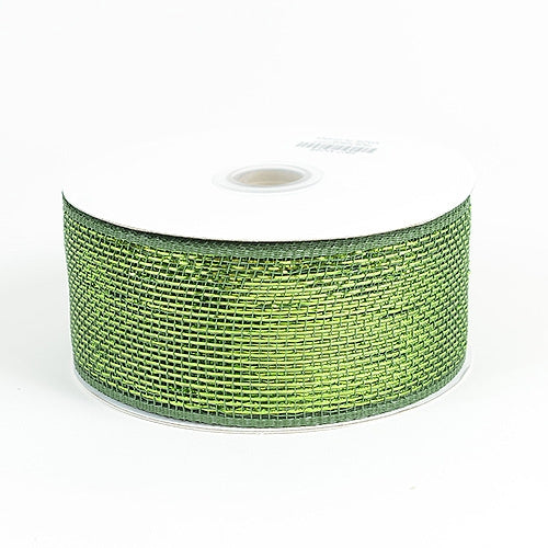 Moss - Metallic Deco Mesh Ribbons - ( 2.5 Inch x 25 Yards ) BBCrafts.com