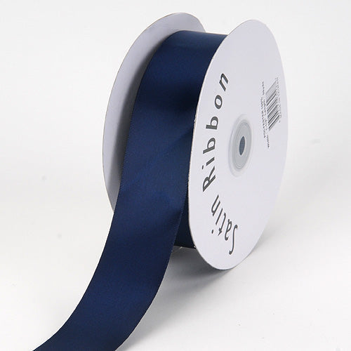 Navy - Satin Ribbon Single Face - ( 1 - 1/2 Inch | 50 Yards ) BBCrafts.com