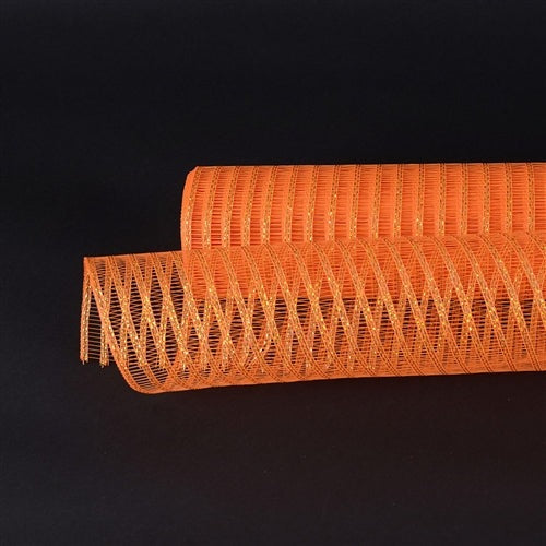 Orange - Deco Mesh Laser Eyelash - (10 Inch x 10 Yards) BBCrafts.com