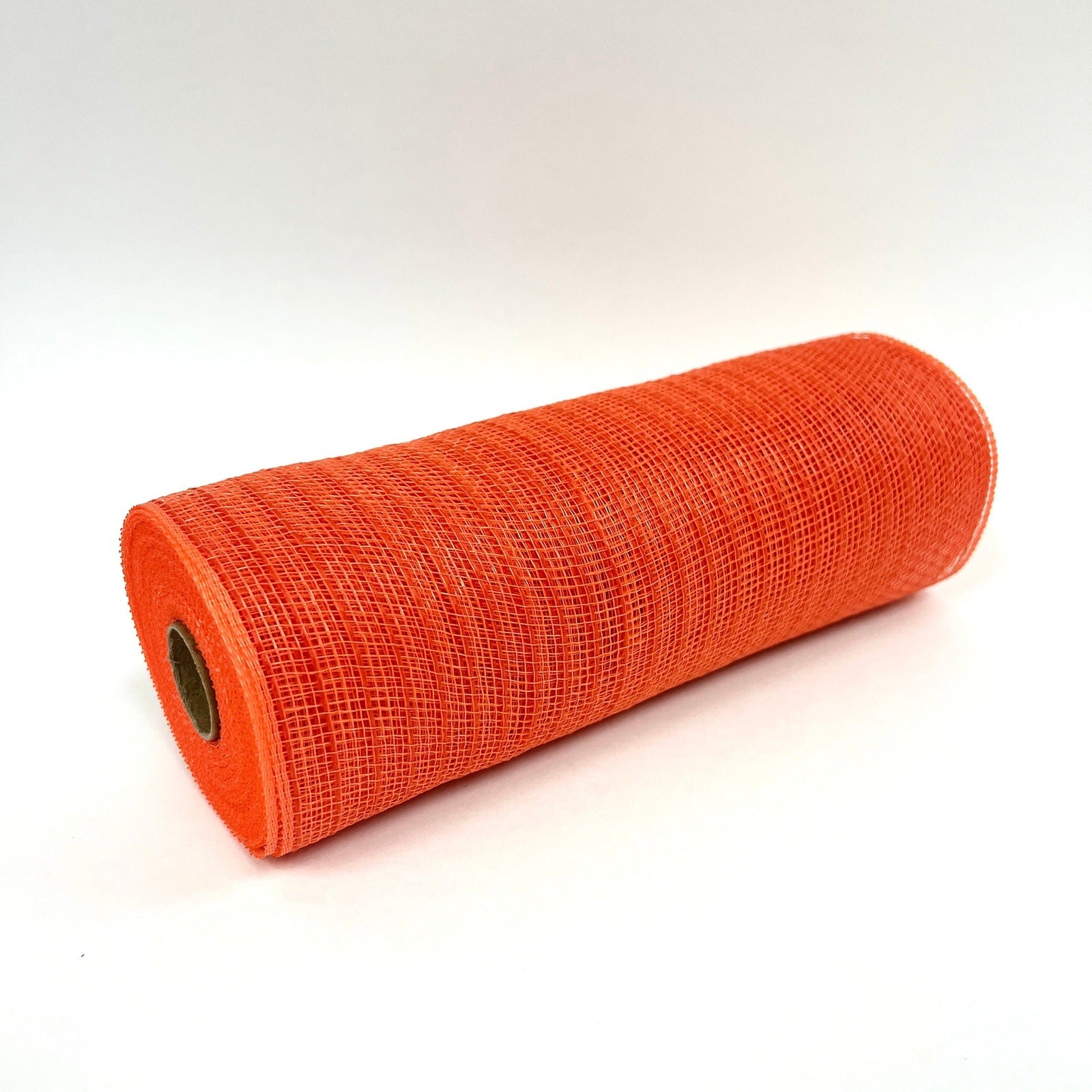 Orange Deco Mesh with Burlap Stripes - 10 Inch x 10 Yards BBCrafts.com