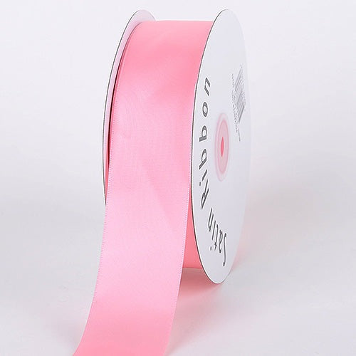 Single Face 1/2 Inch Pink Satin Ribbon 100 Yds. #ROLL1/2PK – J&S