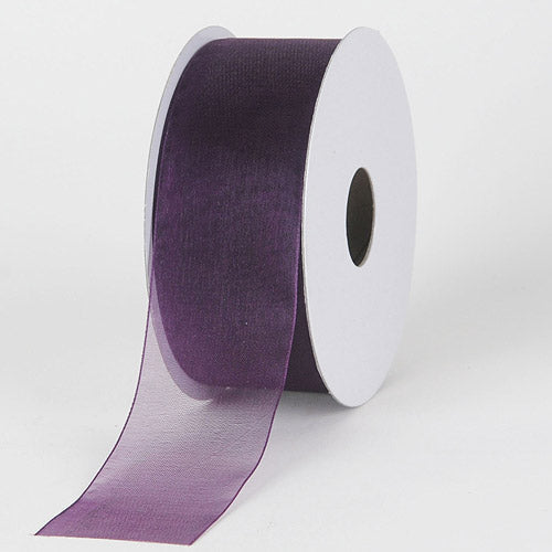 Plum - Sheer Organza Ribbon - ( 5/8 Inch | 25 Yards ) BBCrafts.com