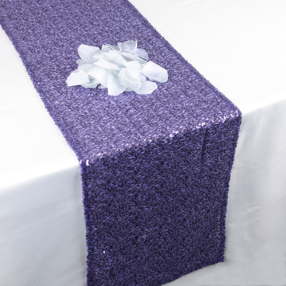 Purple Duchess Sequin Table Runner BBCrafts.com