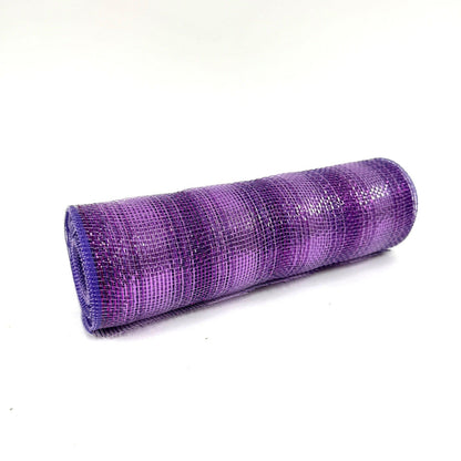 Purple Lavender Deco Mesh with Stripes - 10 Inch x 10 Yards BBCrafts.com