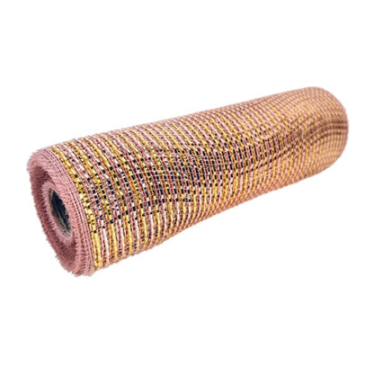 Rose Gold Poly Deco Mesh - ( 10 Inch x 10 Yards )