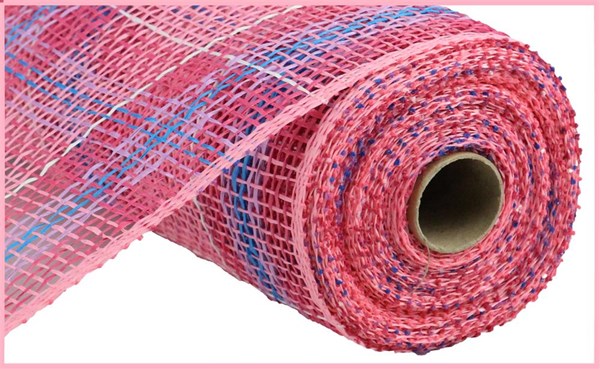 10 inch x 10 yard Pink Poly Burlap Mesh