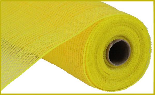 Yellow - Faux Jute/Pp Stripe Mesh - 10.25 Inch x 10 Yards