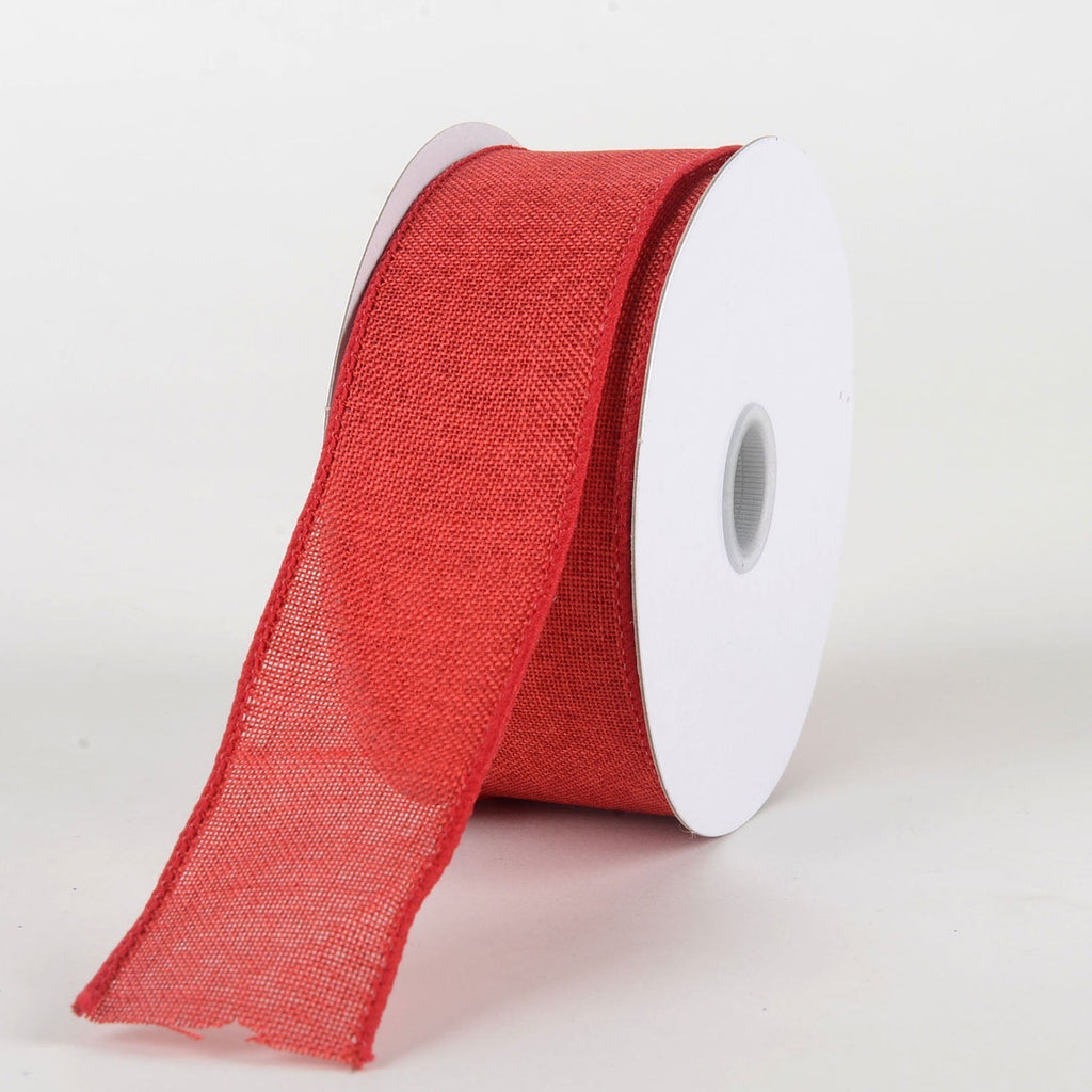 Red - Metallic Wired Edge Ribbon - ( 1-1/2 Inch