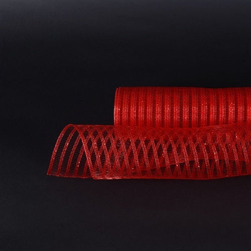 Red - Deco Mesh Laser Eyelash - (21 Inch x 10 Yards) BBCrafts.com