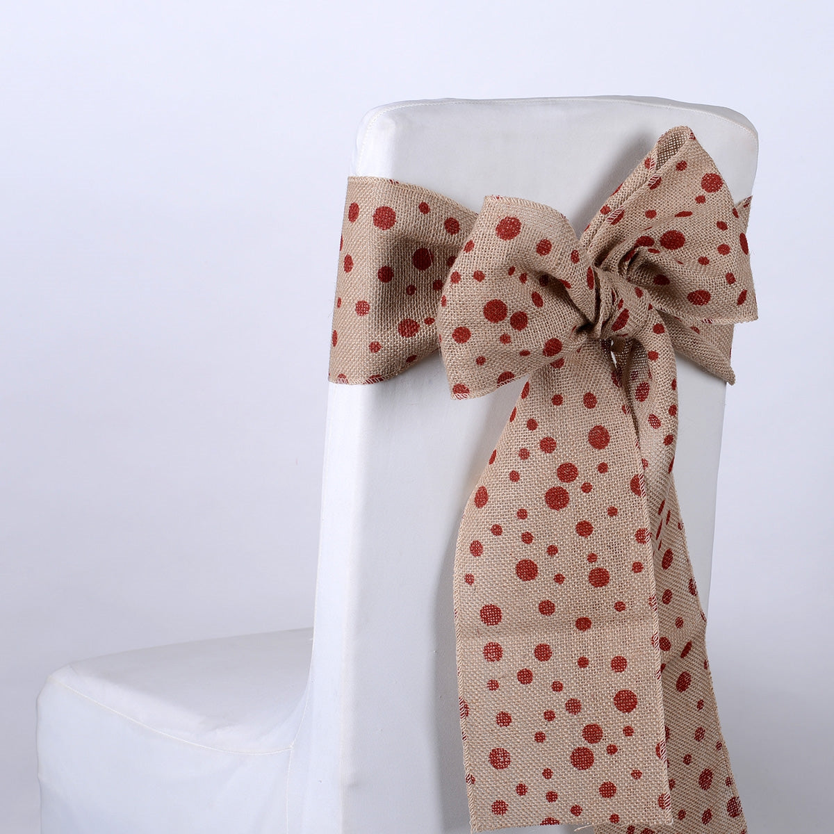 Red Dots - Burlap Chair Sash ( 5 pieces ) BBCrafts.com