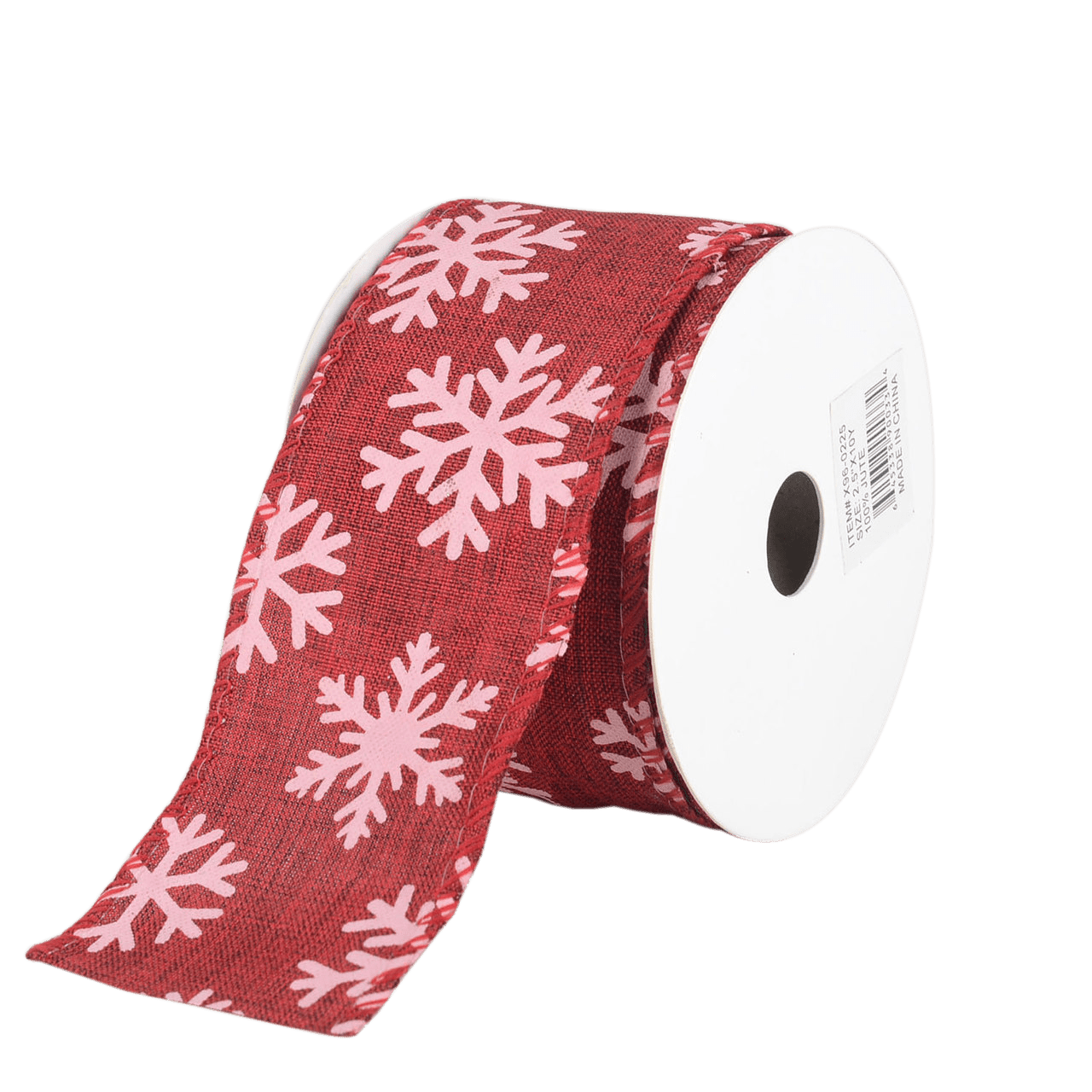 Red Faux Burlap Christmas Ribbon - (2.5 Inch x 10 Yards) - 960225 BBCrafts.com