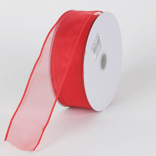 Wired Sheer Organza Ribbon Num.40 – 2 1/2″ Ribbon – 50 yd – Mum Supplies.com